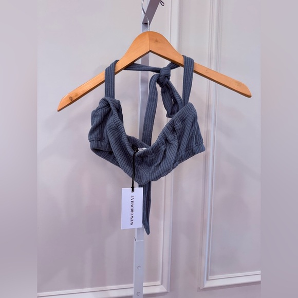 WeWoreWhat Tie Halter Bra Top - Picture 3 of 6